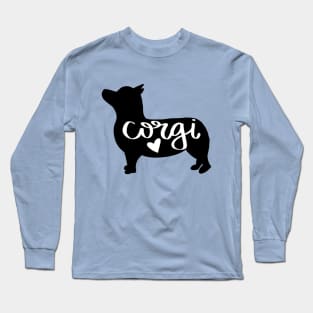 Corgi Love - Silhouette Long Sleeve T-Shirt